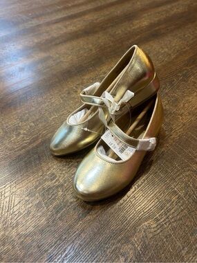 Crewcuts Gold Mary Jane Dress Shoes 2